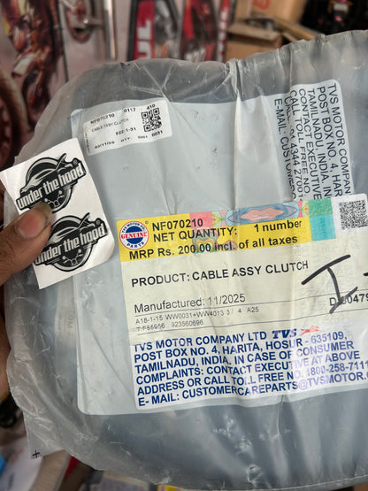 TVS Genuine Clutch Cable Assembly (Cable Assy Clutch) for TVS Ronin 225 – Part No. NF070210