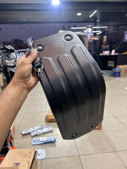 Royal Enfield Hunter 350 Premium Black Sump Guard / Engine Bash Plate – Silman OE-Style Aftermarket