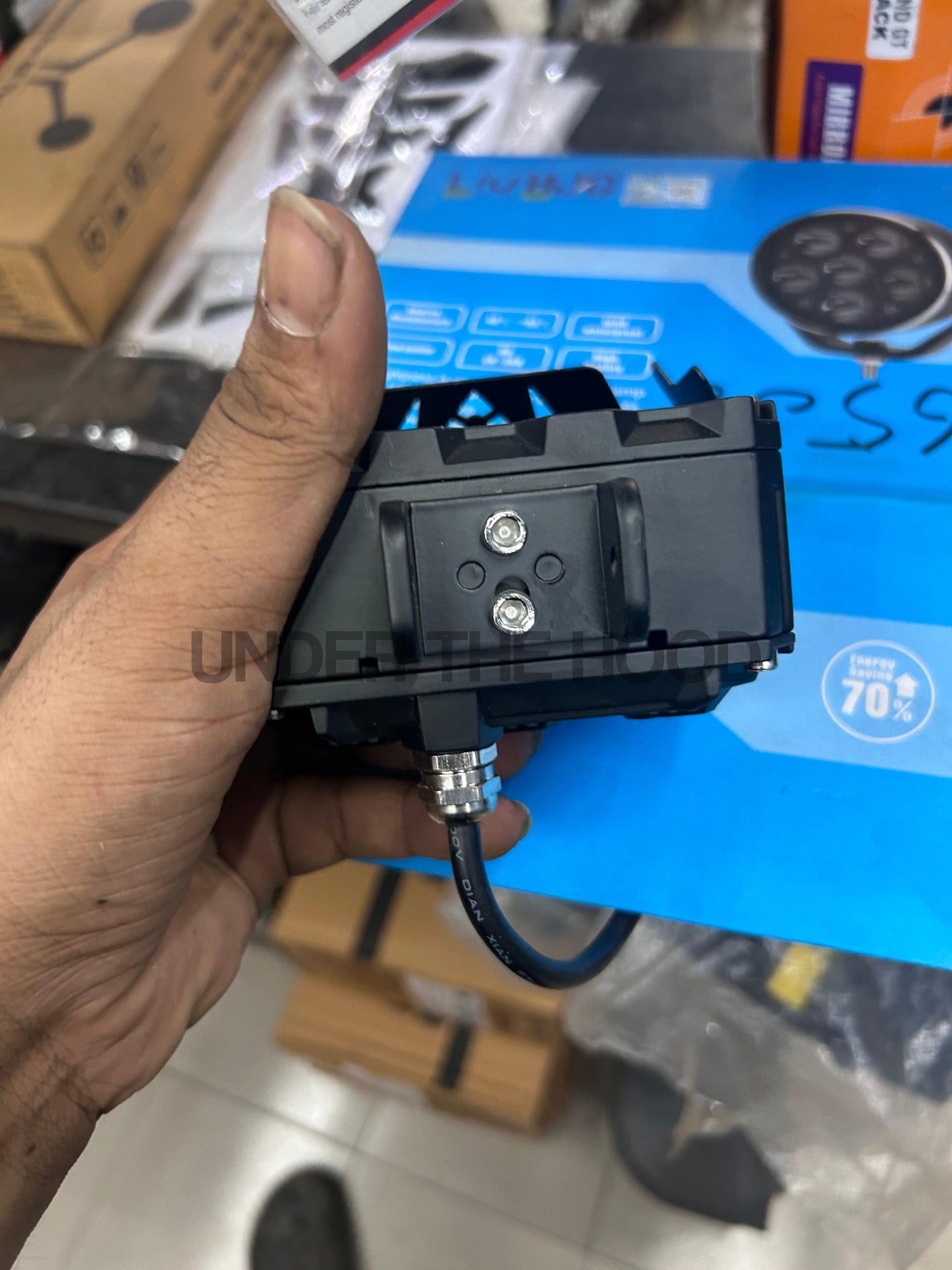 HJG 6 LED Fog Light (Pack of 2) – Original Mega Drive 6 Lens Dual Colour (Yellow/White) Waterproof Auxiliary Driving Lamps | Universal Fit for Bikes & Cars