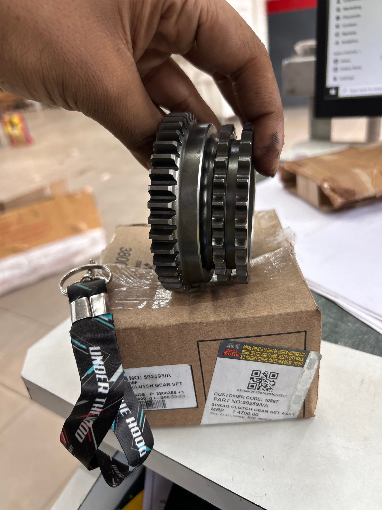 Royal Enfield Sprag Clutch Gear Set Assembly – Classic 350/500, Electra 350 UCE, Thunderbird 350/500, Bullet 350/500 UCE, Continental GT 535 (OEM 592593/A)