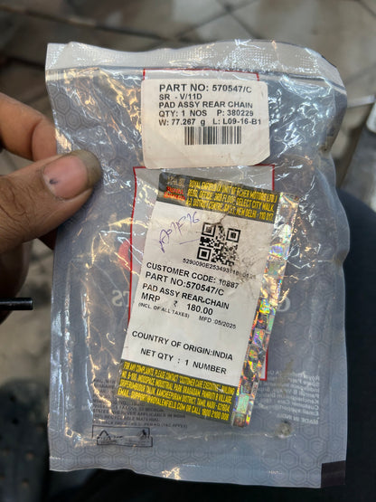 Rear Chain Pad Assembly – Royal Enfield 570547/C (Genuine OEM)