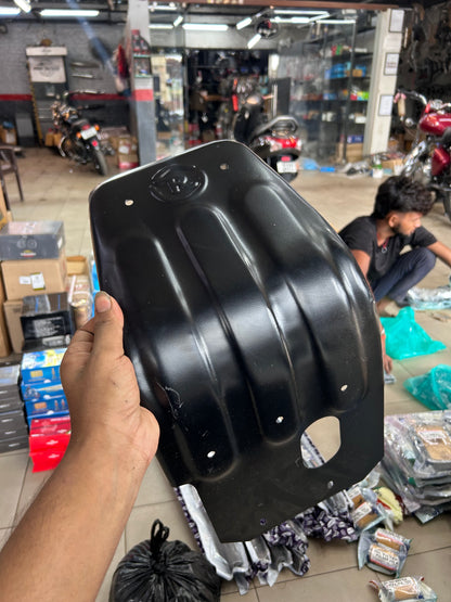 Heavy-Duty Sump Guard (Bash Plate) – Black – For Royal Enfield Classic Reborn & Meteor 350 – Aftermarket Engine Protection Skid Plate