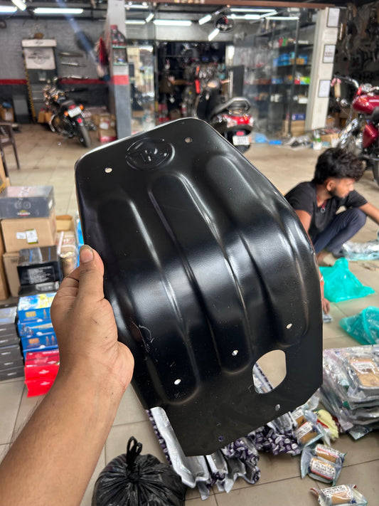 Heavy-Duty Sump Guard (Bash Plate) – Black – For Royal Enfield Classic Reborn & Meteor 350 – Aftermarket Engine Protection Skid Plate