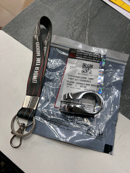 Royal Enfield 1030030/C Clamp – Genuine Handle Bar Brace Mount for Interceptor 650 2 Pcs