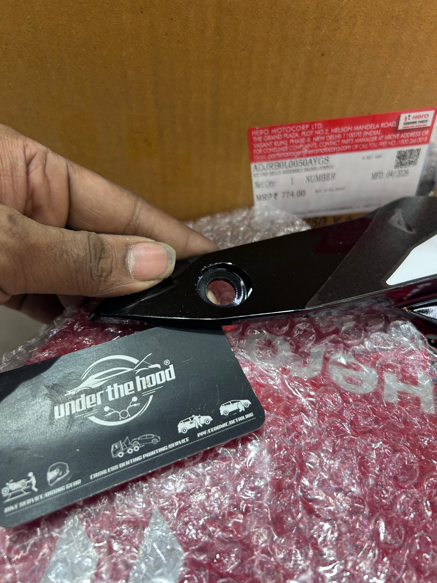 Hero Genuine Belly Pan Assembly Kit for Glamour X 125 - 5 Colour Options
