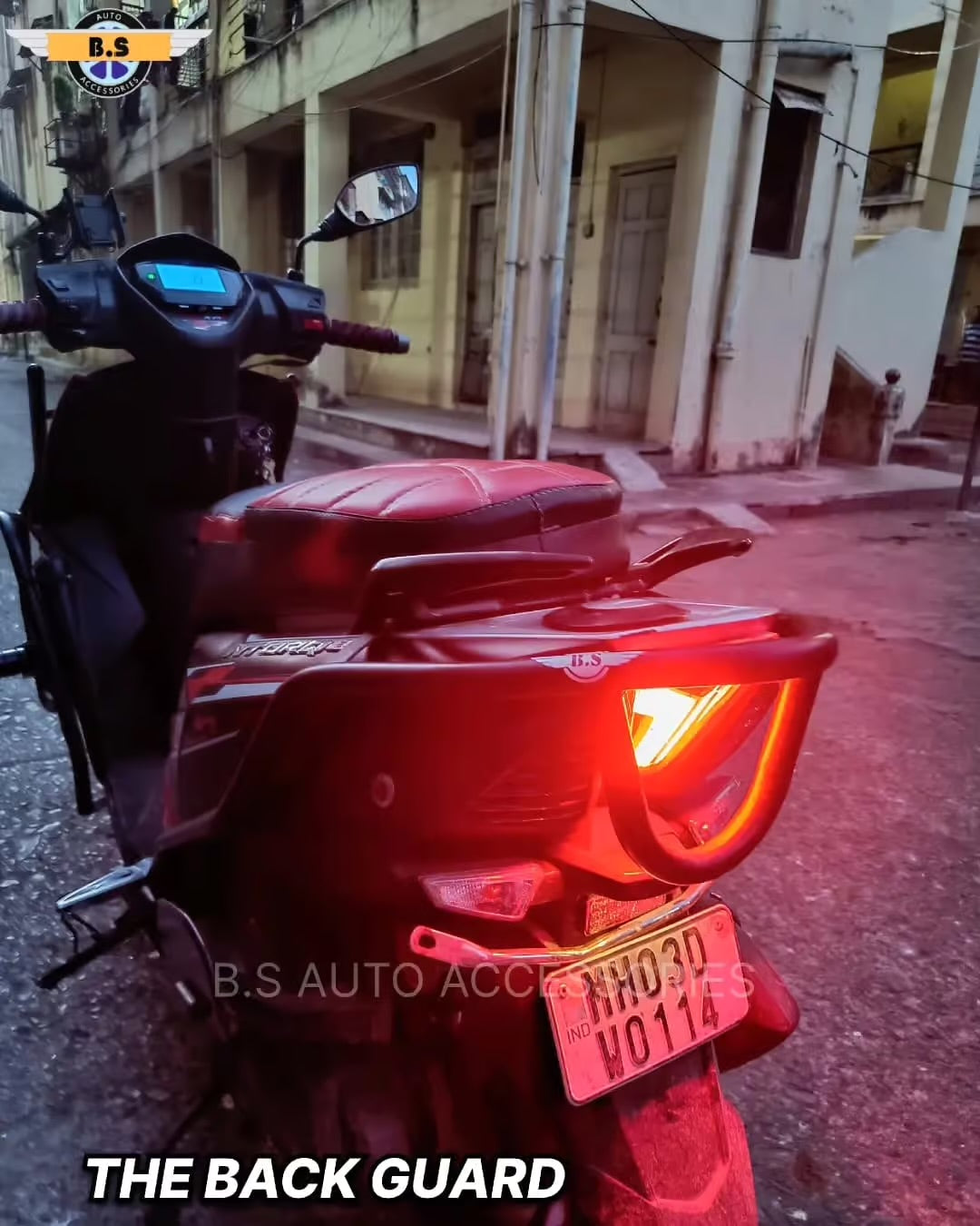 Heavy Crash Guard for TVS Ntorq | Stainless Steel | Black Powder-Coated | BS Auto