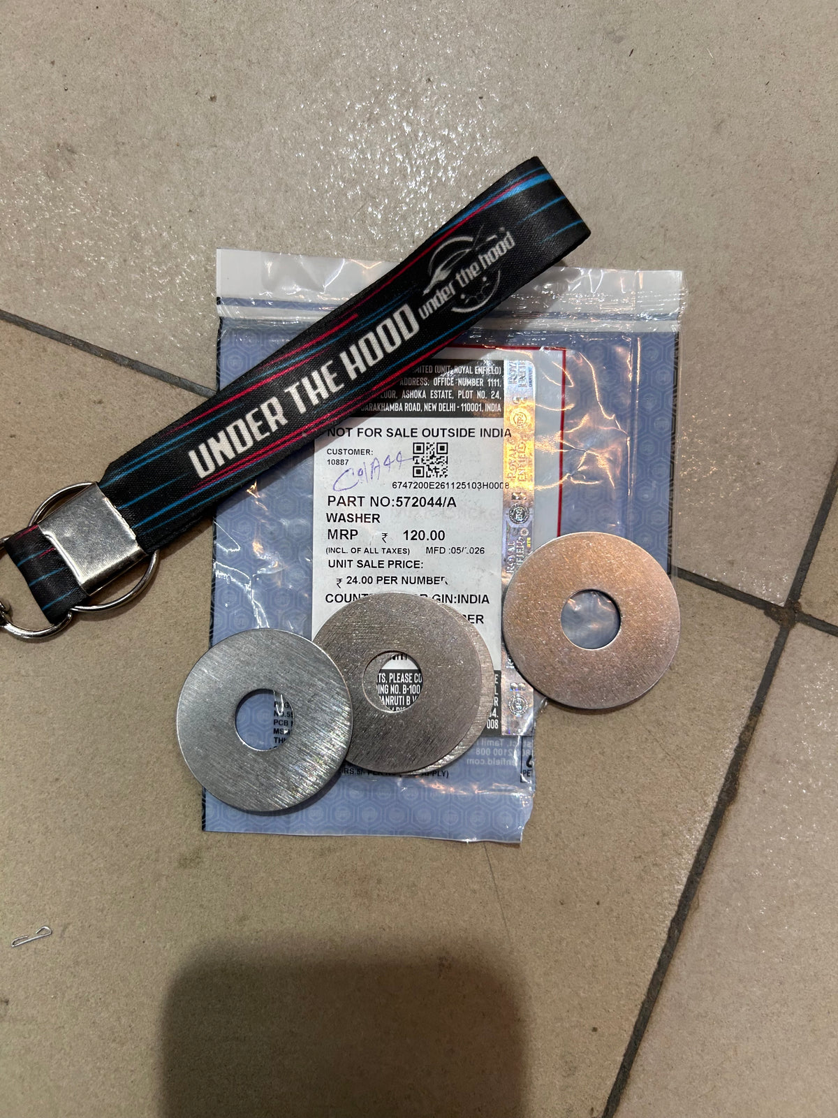 Royal Enfield 572044/A – Cam Plate Washer OEM for Classic 500 (BSIII) Gearbox Assembly