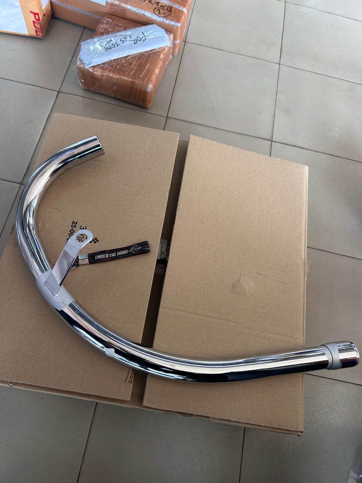 Royal Enfield Bullet 350 Standard, Deluxe, Machismo, Campus & Electra 4S KS Plated Exhaust Pipe 144123/A