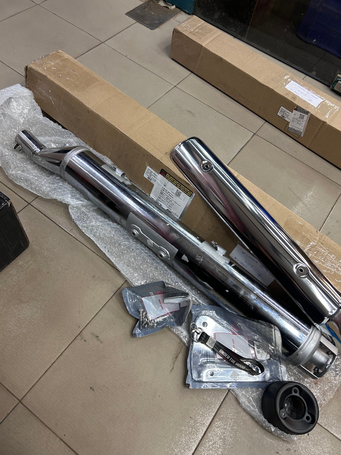 Genuine Royal Enfield Silencer Assembly Kit for Thunderbird 350 / Thunderbird 500 (NTB) | 888209