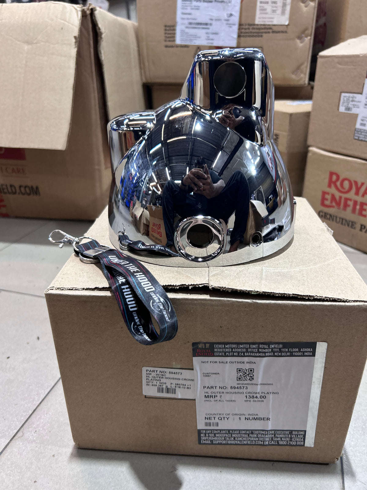Royal Enfield Thunderbird 350 & 500 Chrome Headlamp Outer Housing / Bowl – 594573