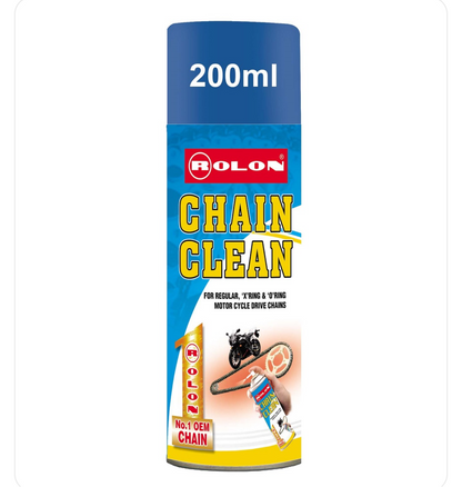 Rolon Chain Cleaner Spray – Motorcycle Chain Degreaser for O-ring & X-ring Chains