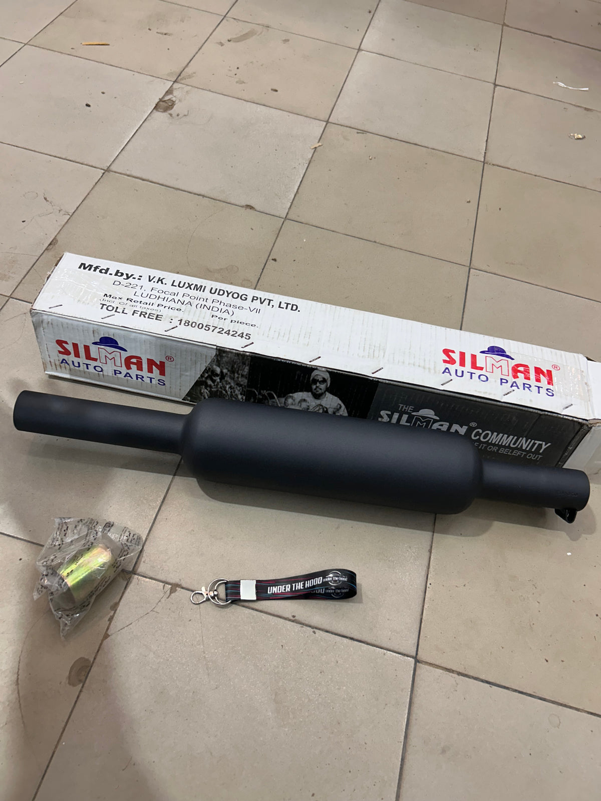 SILMAN LSM3-B Short Punjab Small Mouth Silencer – Matte Black | Royal Enfield Classic 350 Reborn & Meteor 350