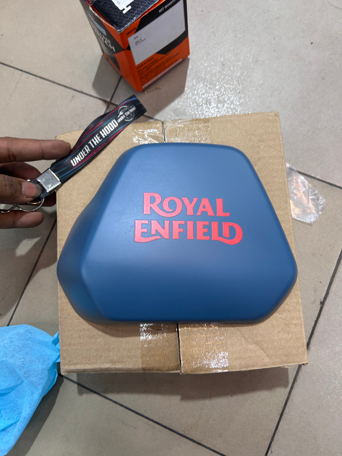 Royal Enfield Scram 440 Trail Blue Genuine LH Tank Panel with Decal | RAG00846/A