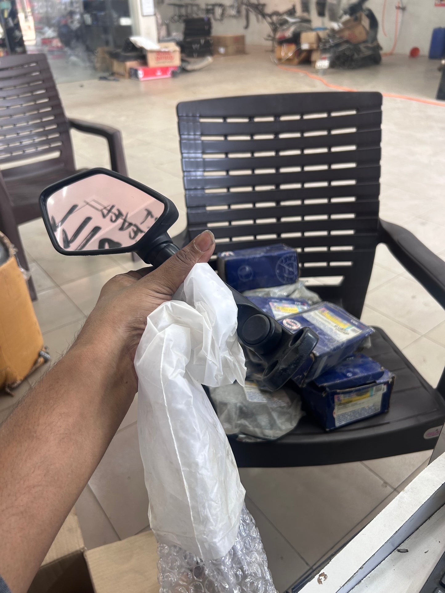 TVS N7220690 Left Hand Mirror Assembly | Genuine Replacement for TVS Apache RR 310