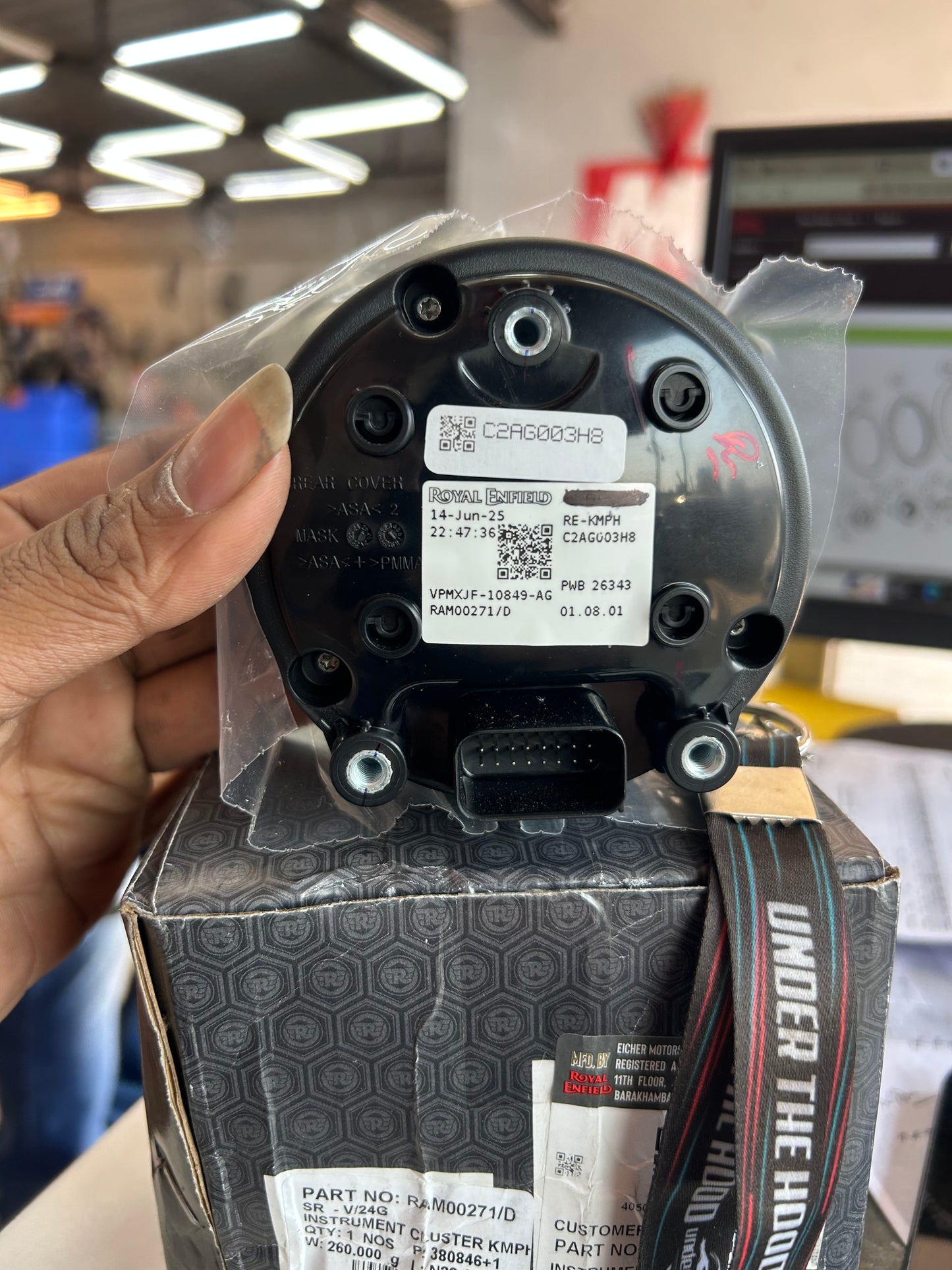 Instrument Cluster KMPH (Speedometer Console) for Royal Enfield Hunter 350 Factory (Base/Retro) – RAM00271/D (BS6, KMPH Only)