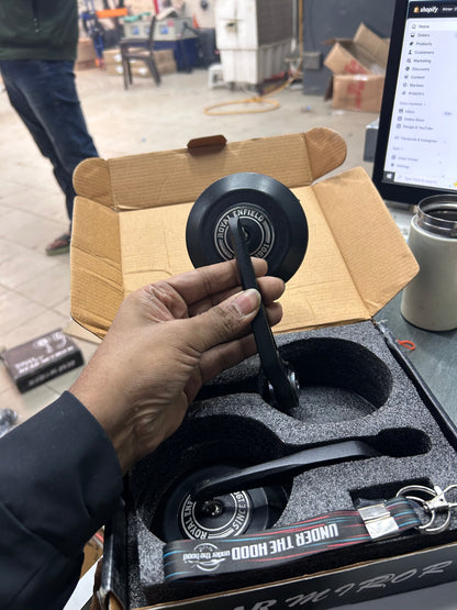 Premium GMA-Style Bar-End Touring Mirrors for Royal Enfield (Replica) – Under The Hood Edition