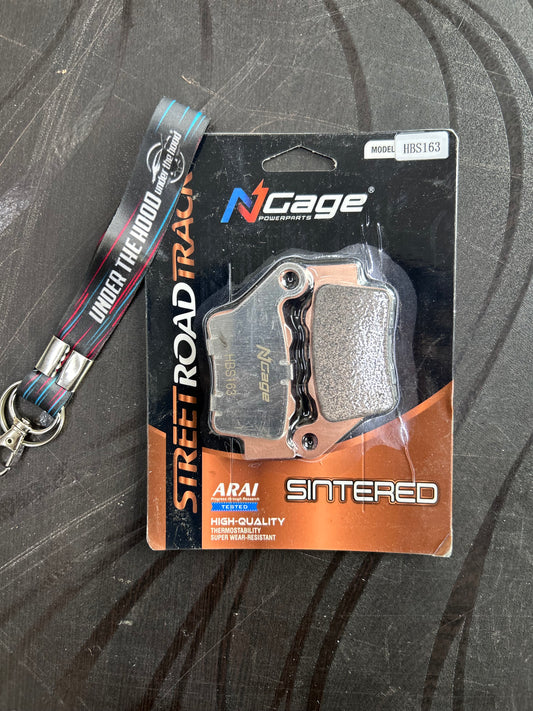 NGage HBS 163 Sintered Rear Brake Pads – Interceptor/GT 650, Himalayan 450, Guerrilla 450, Meteor/Hunter 350, KTM Duke/RC, Triumph 400 & More