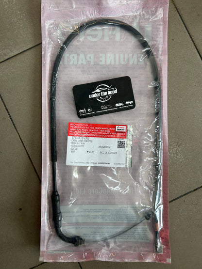 Hero Genuine Throttle / Accelerator Cable for Super Splendor & Glamour | Throttle Cable / Grip Wire | 17910KTC900S
