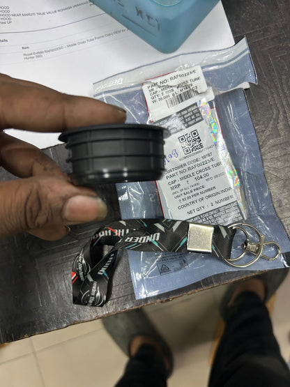 Royal Enfield RAF00223/C – Middle Cross Tube Frame Cap | OEM for J-Series (Bullet 350, Classic 350 UK, Meteor 350, Hunter 350)