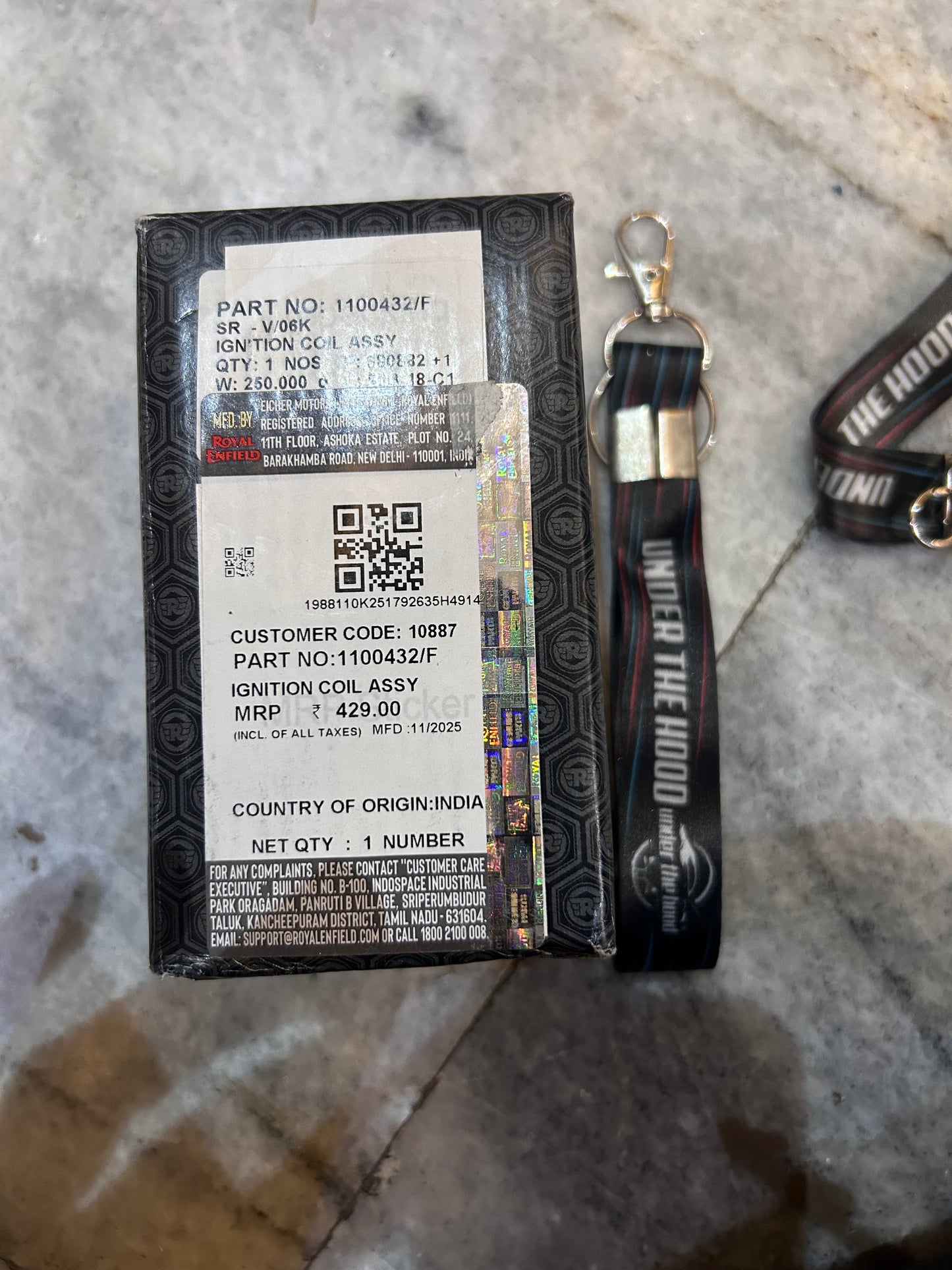 Royal Enfield 1100432/F Ignition Coil Assembly – OEM Coil for Classic 350 Reborn & Meteor 350 (2021+)