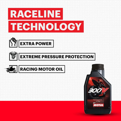 Motul 300V Fully Synthetic Petrol Engine Oil for Bikes (1 L)