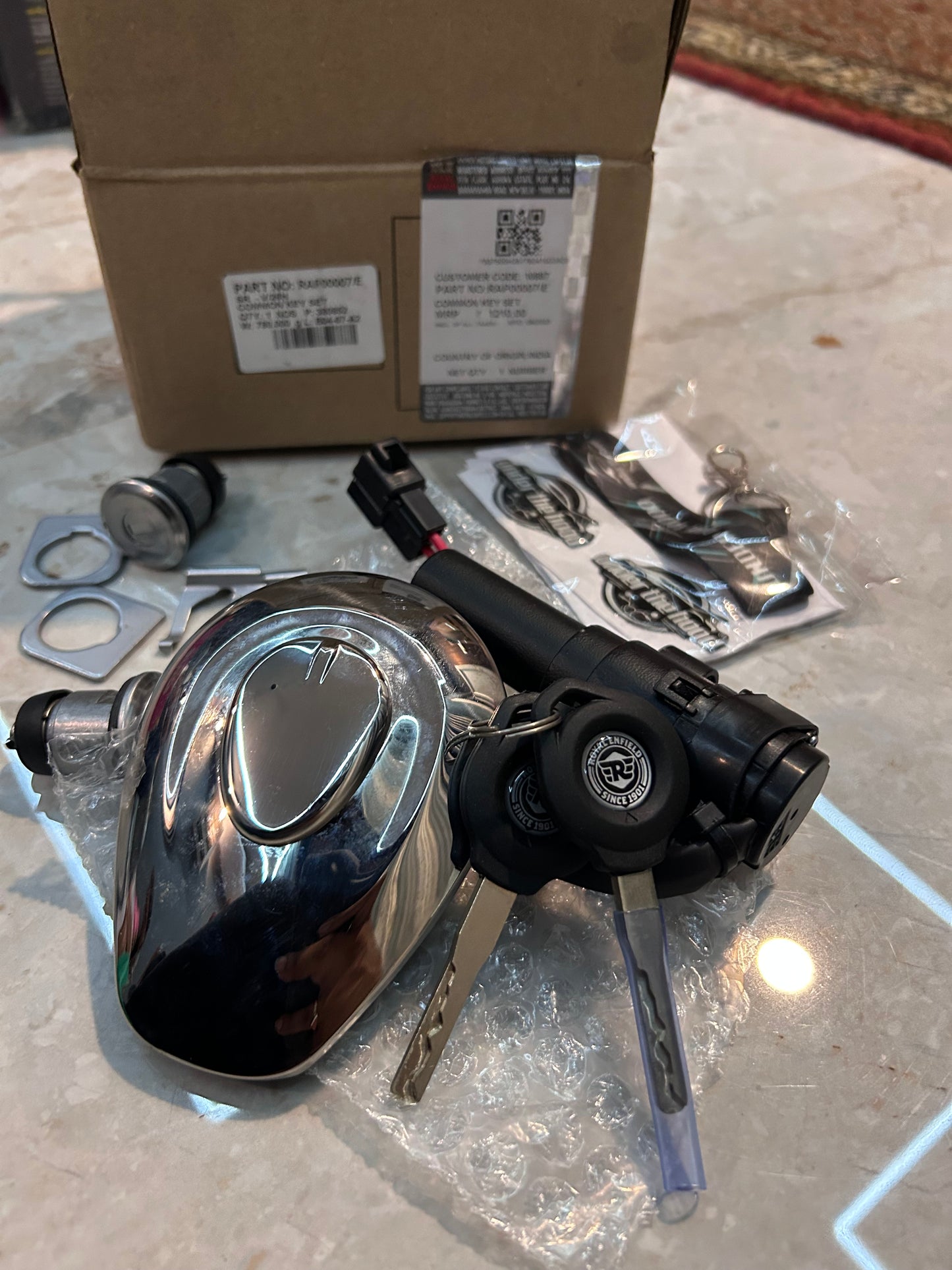 Royal Enfield RAP00007/E – Common Key Set (OEM Lock Kit) – Classic 350 Reborn & Bullet 350 J-Series