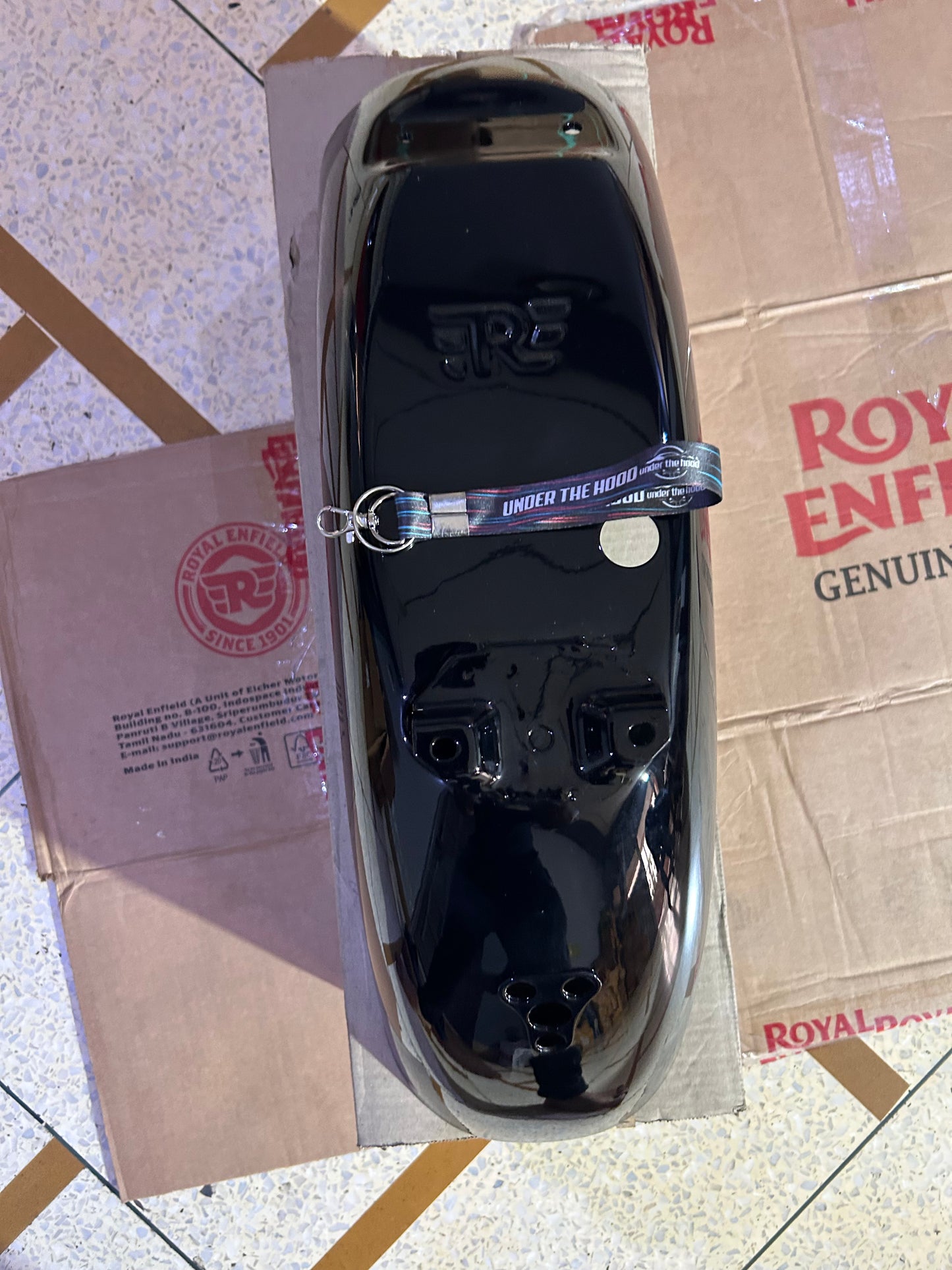 Rear Mudguard Assembly (Rear Fender) – Black for Royal Enfield Meteor 350 (Verify by Part No.) – RAQ00282/A