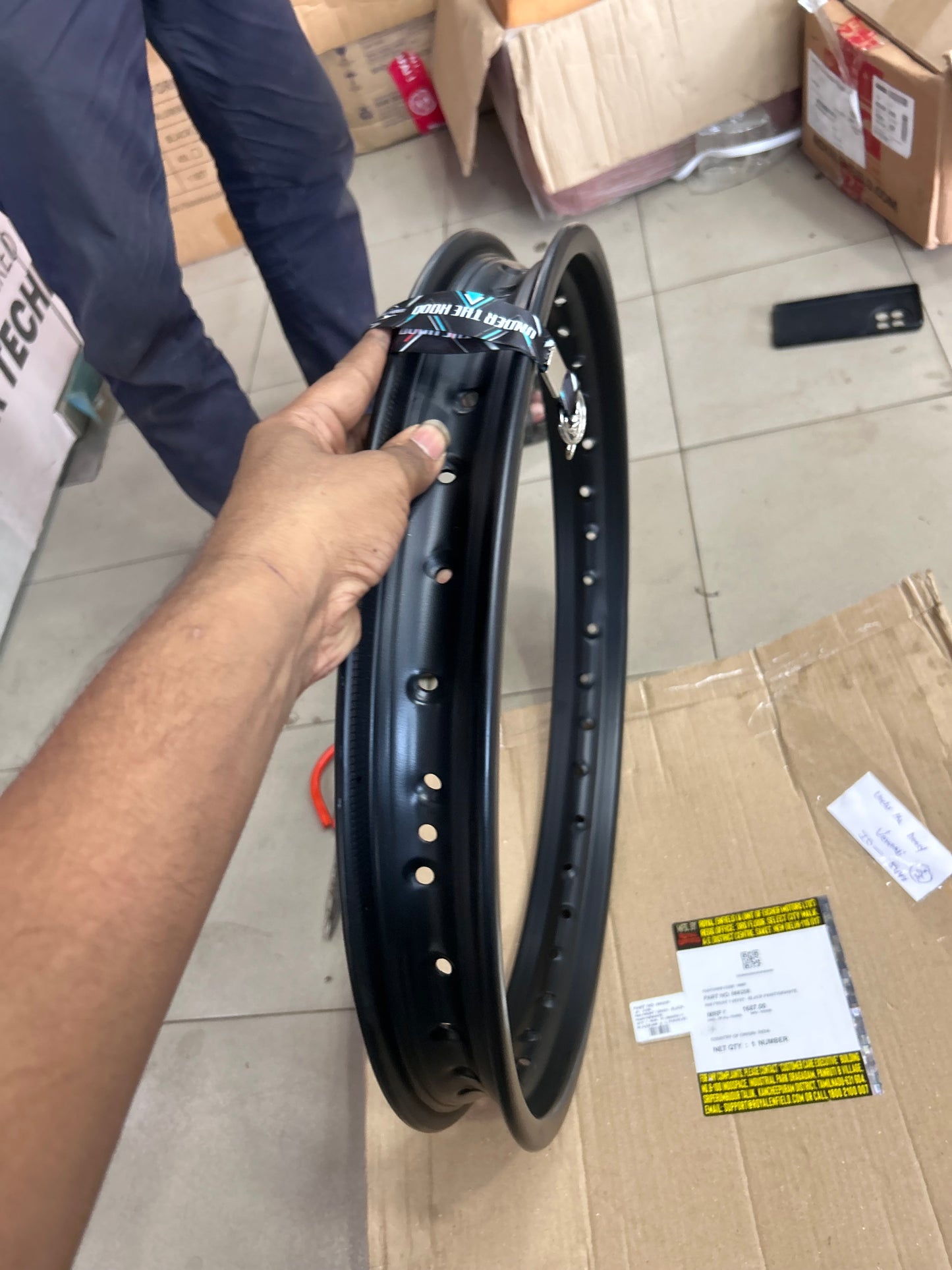 Royal Enfield Front Rim 1.85×21 (Black / Granite) — Himalayan 411 (LS410) BS3–BS6 — 866208 | Genuine OE