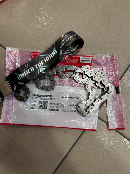 Hero Silent Chain / Cam Chain Assembly – OEM 14401AAG00099S (Glamour / Super Splendor / Xtreme 125)