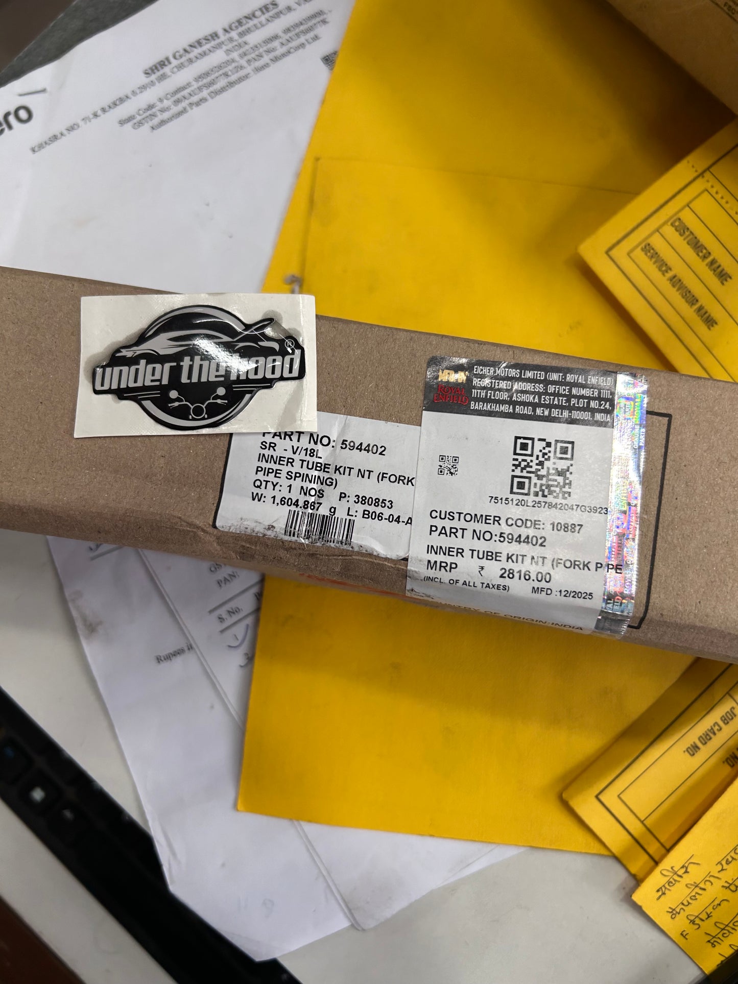 Royal Enfield 594402 Fork Inner Tube Kit – OEM Genuine | Interceptor 650, Continental GT 650, Thunderbird 350/500