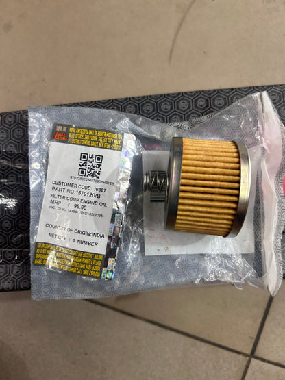 Royal Enfield 1570120 – Genuine Engine Oil Filter Element for Classic Reborn, Meteor 350 & Hunter 350 (J-Series)