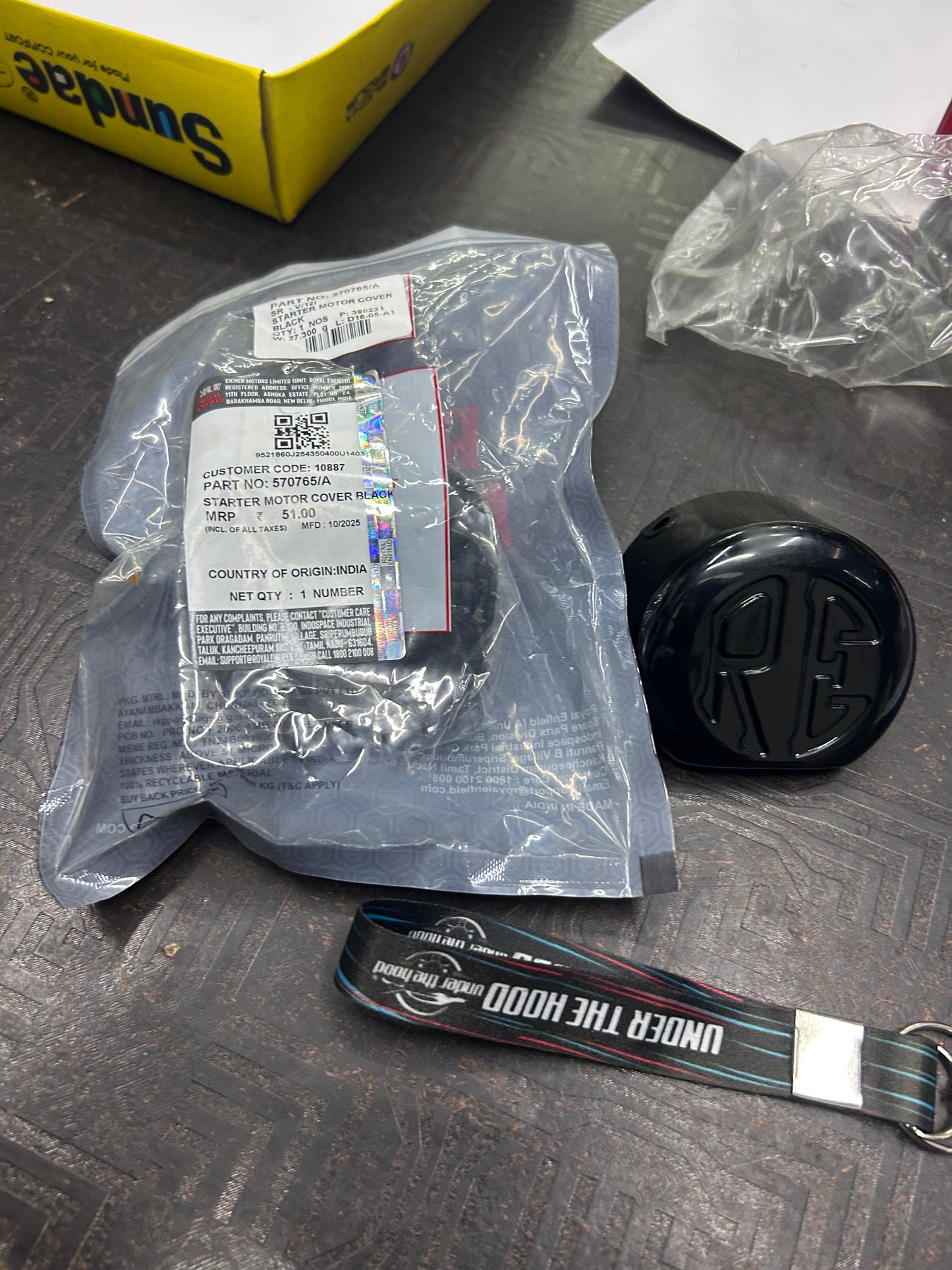 570765/A – Starter Motor Cover (Black) for Classic 350 (UCE) & Thunderbird 350/350X (UCE) – Genuine Royal Enfield