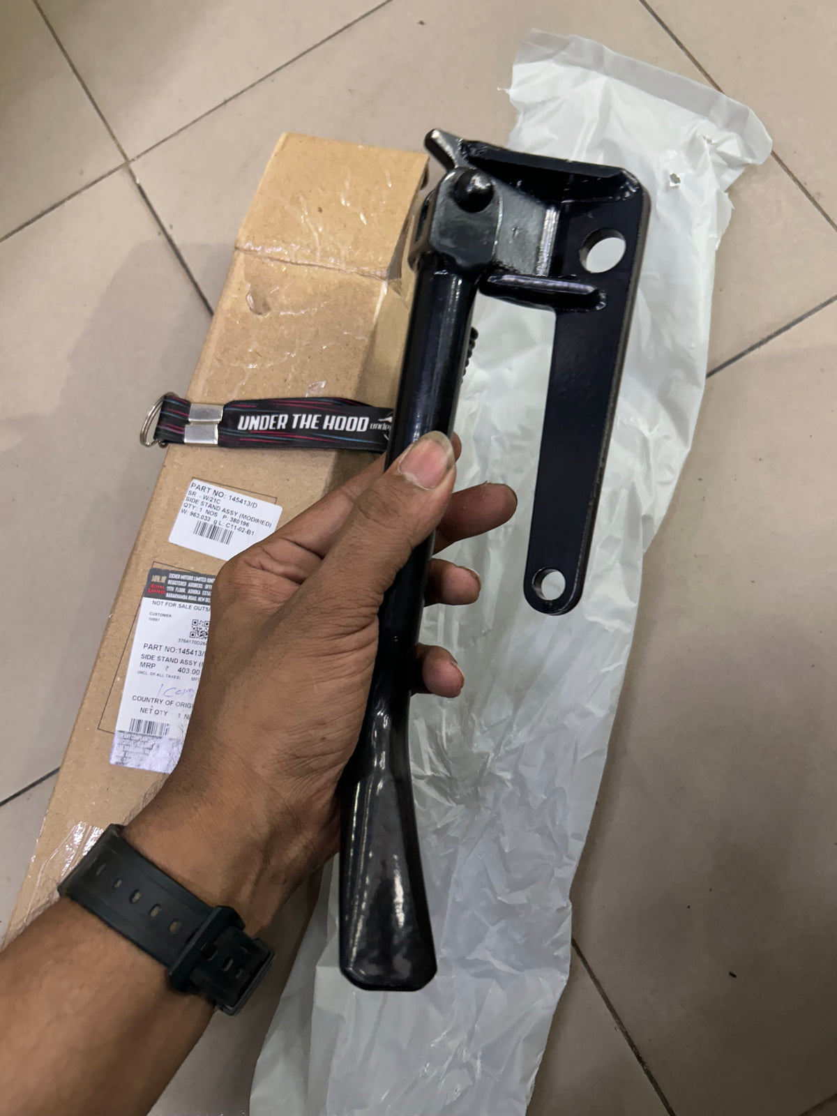 Royal Enfield Bullet 350 / 500, Electra & Machismo Powder-Coated Side Stand 145413/D