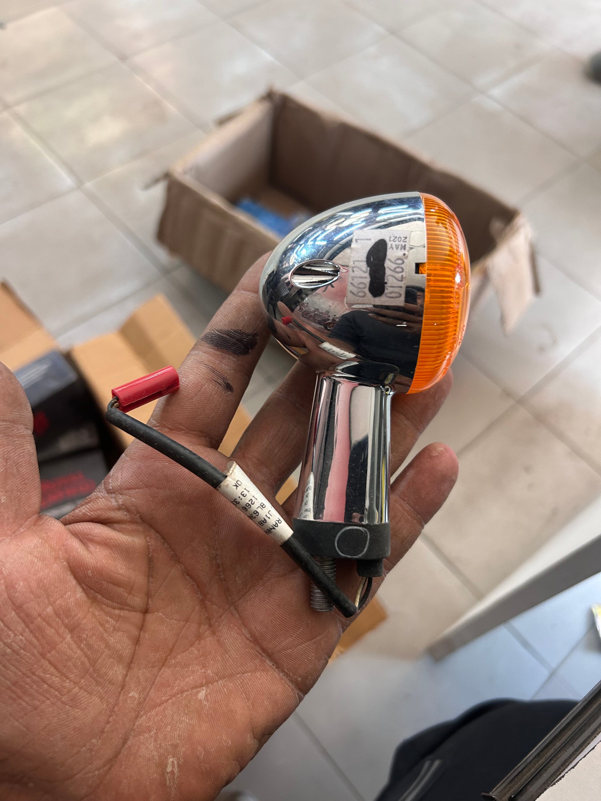 Chrome Trafficator Assembly RAN00381/A – Royal Enfield Reborn / Meteor