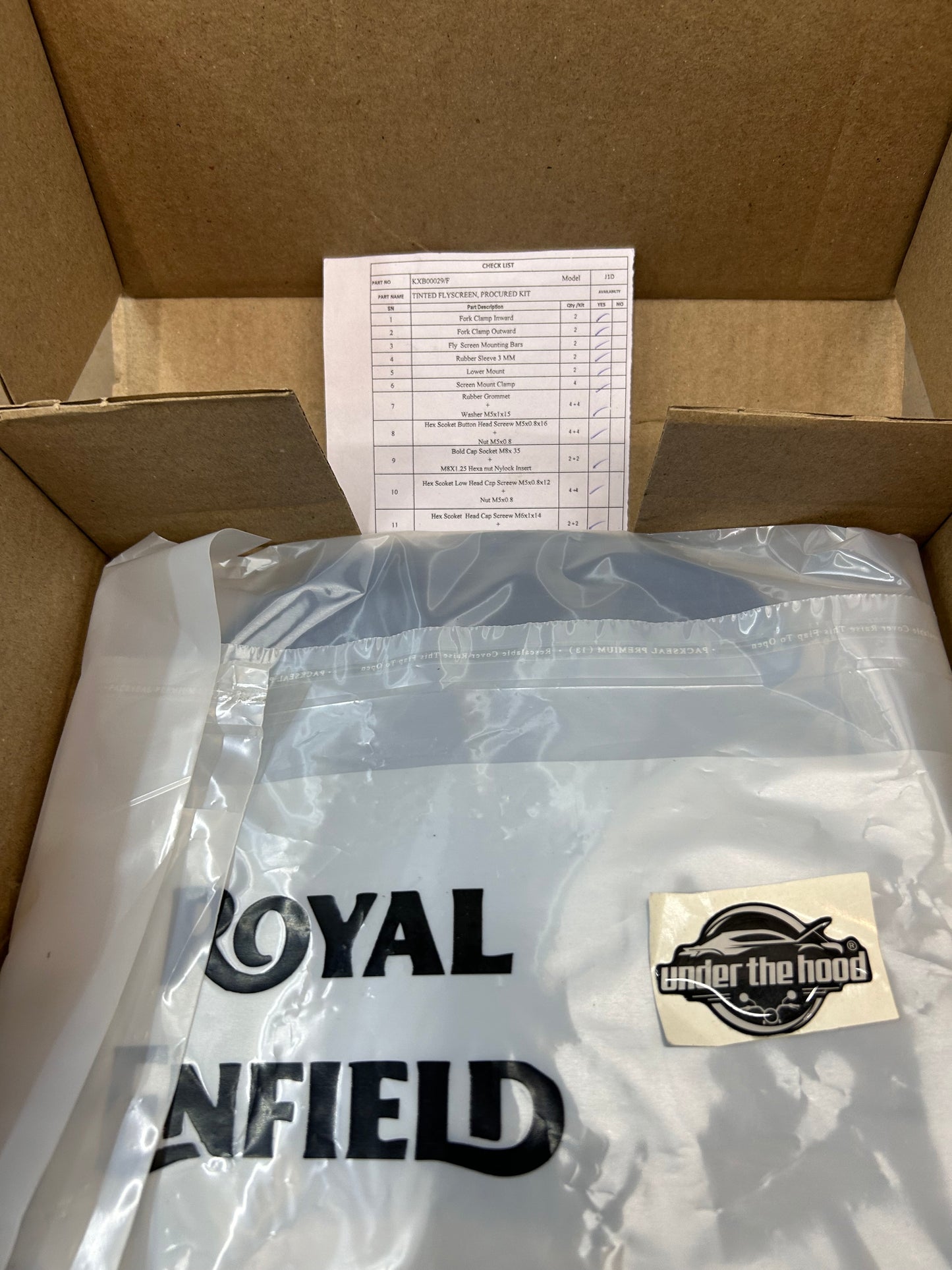 Royal Enfield Tinted Flyscreen KXA00063 — OEM Windscreen for Meteor 350