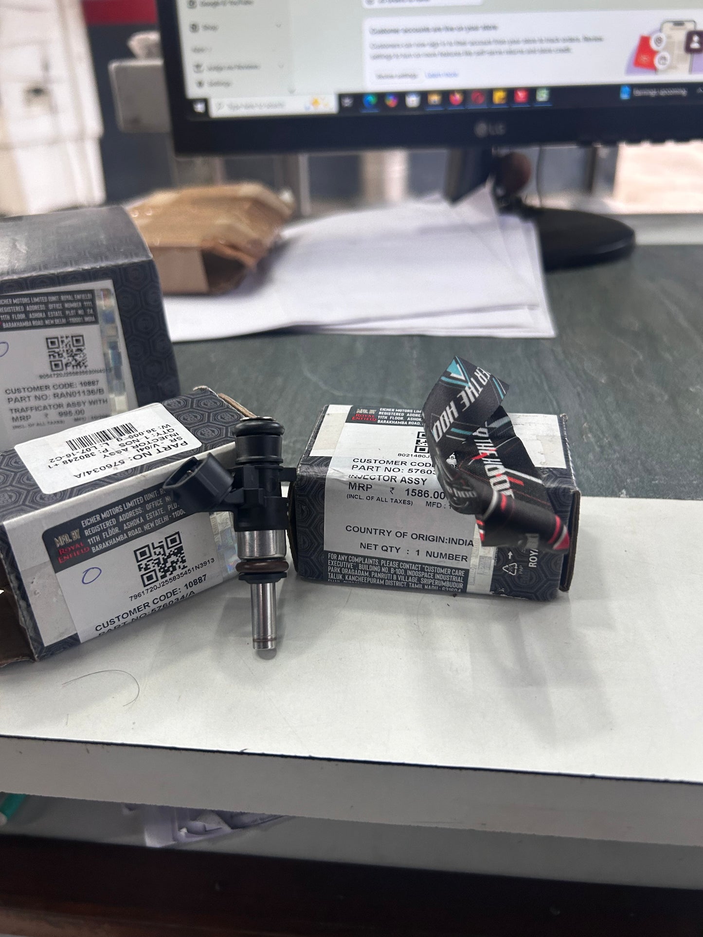 Royal Enfield Fuel Injector Assembly (576034/A) – OEM Injector for 650 Twins & Shotgun 650