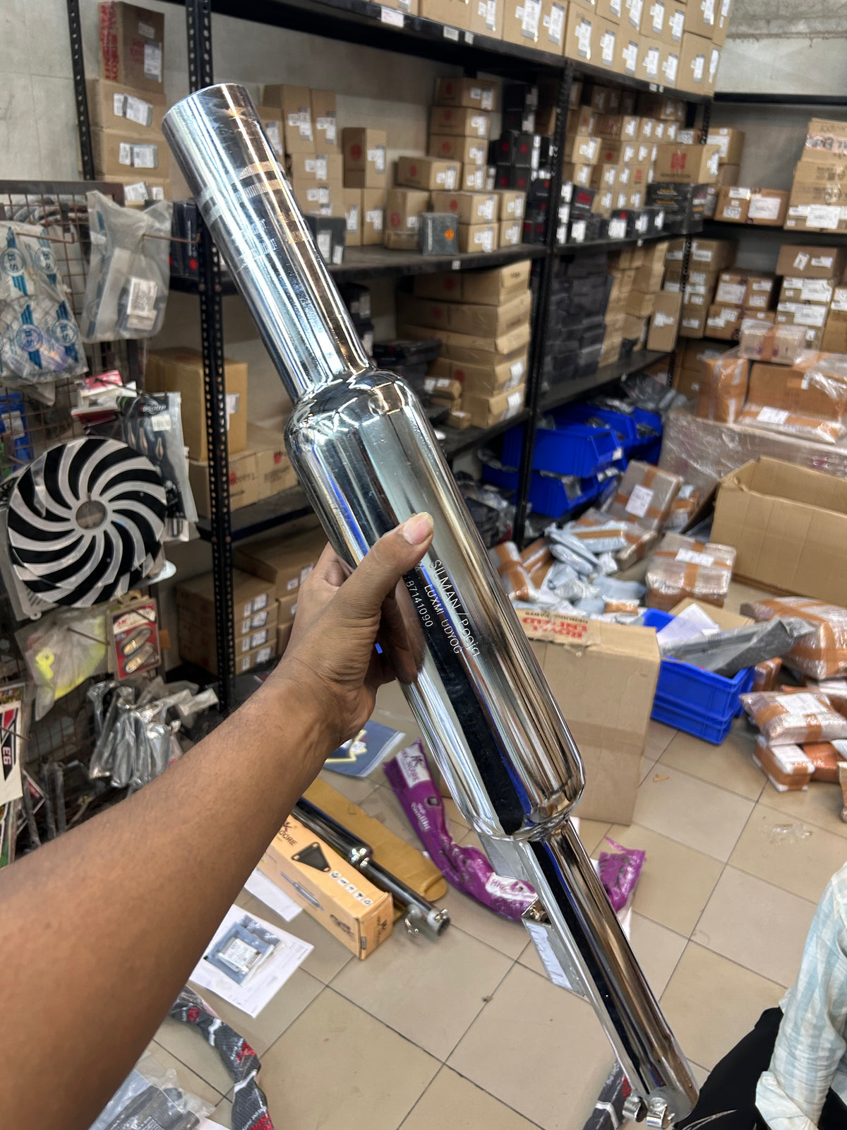 Silman Short Punjab Silencer Chrome for Royal Enfield UCE – 45mm / 57mm