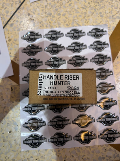 Aftermarket Handlebar Riser Kit for Royal Enfield Hunter 350 – Black CNC Machined Aluminium