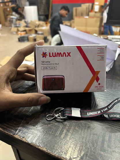 Lumax American Type Retro Tail Light for Royal Enfield Bullet 350 – Old School Square Backlight | 206-TLA-N
