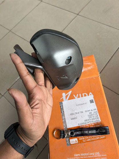 VIDA V2 Genuine Back Rest Sub Assembly Metallic Matt Gun Metal – Pillion Backrest / Passenger Support – VD7750AACP000YS
