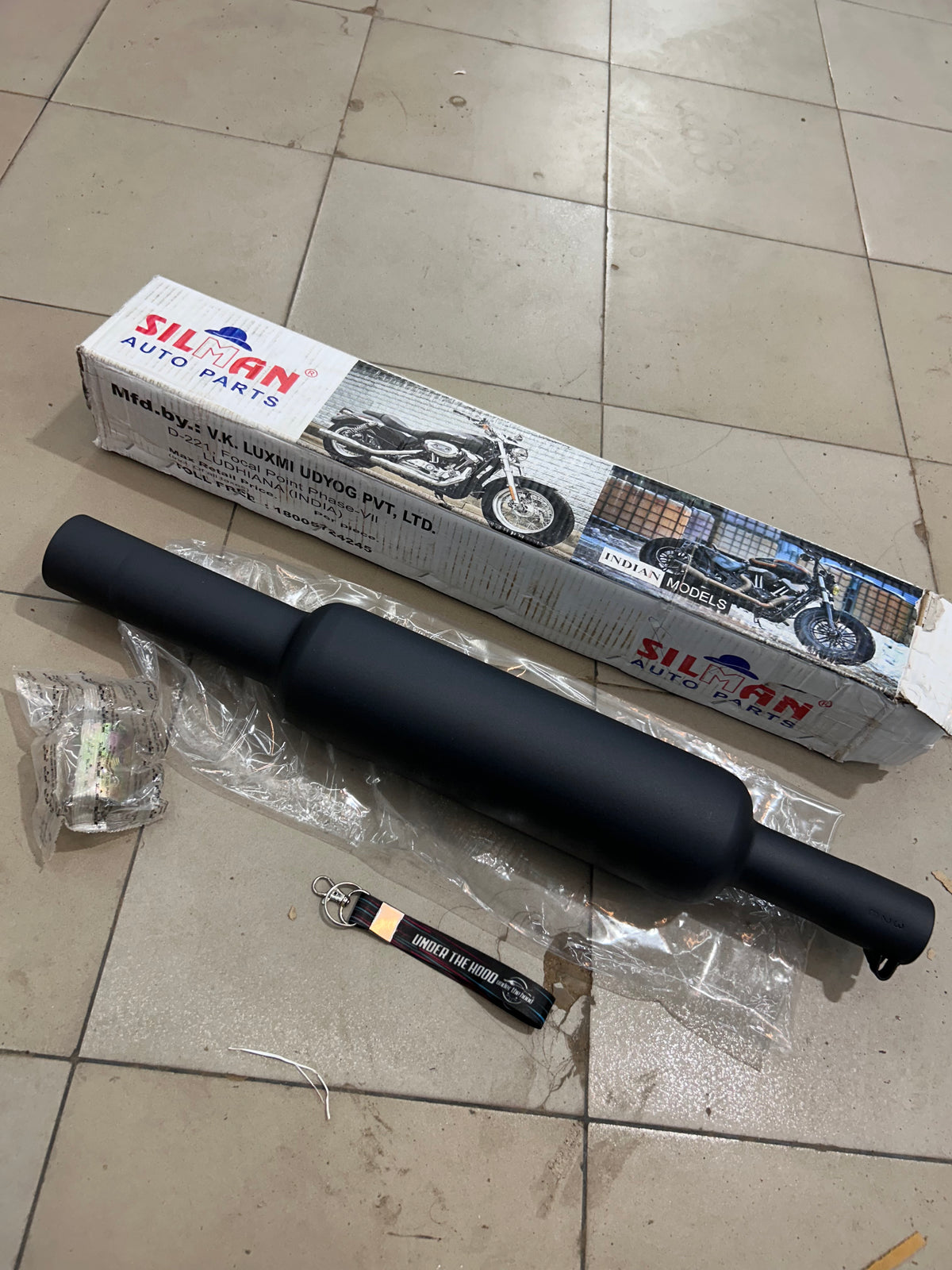 Silman Short Punjab Big Mouth 57mm Black Silencer for Classic 350 Reborn, Meteor 350 & Bullet 350 J-Series | LSM4-B
