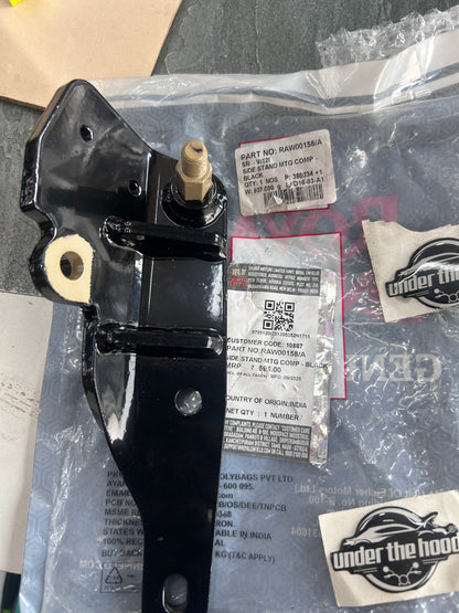 Royal Enfield RAW00158/A – Side Stand Mounting Complete (Black) | Genuine Bracket Assembly for Bullet 350 UCE