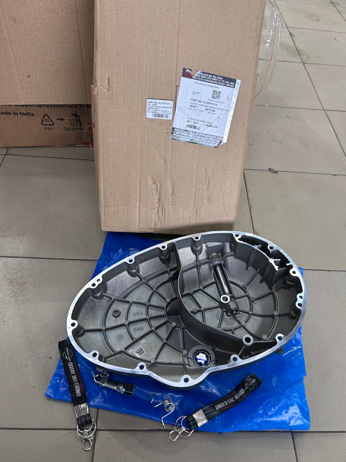 Royal Enfield Super Meteor 650 Dark Grey Clutch Cover Sub Assembly RLQ00151/A
