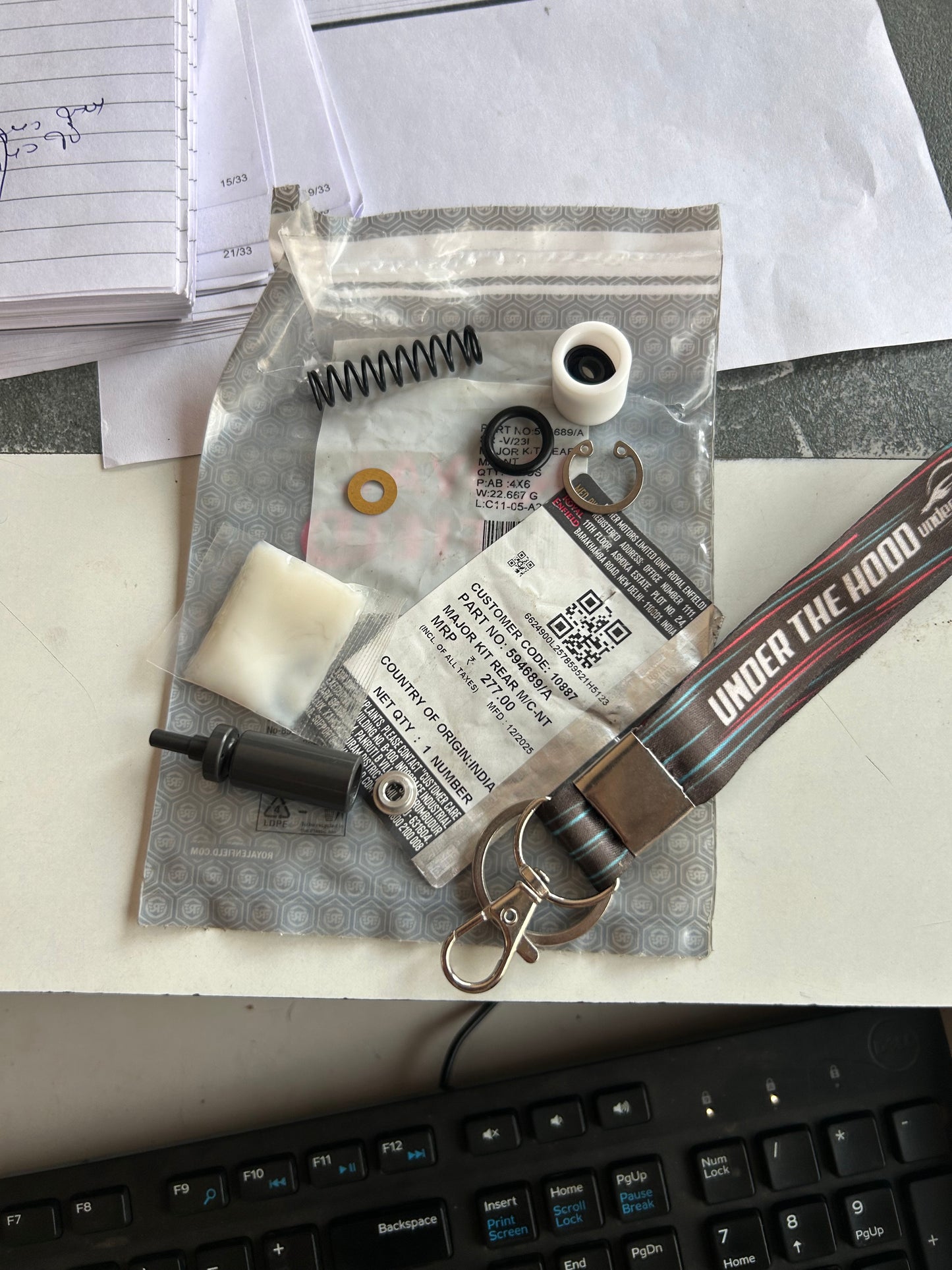 Royal Enfield 594689/A – Genuine Rear Master Cylinder Overhaul Kit for Himalayan, Scram 411 & Continental GT 535