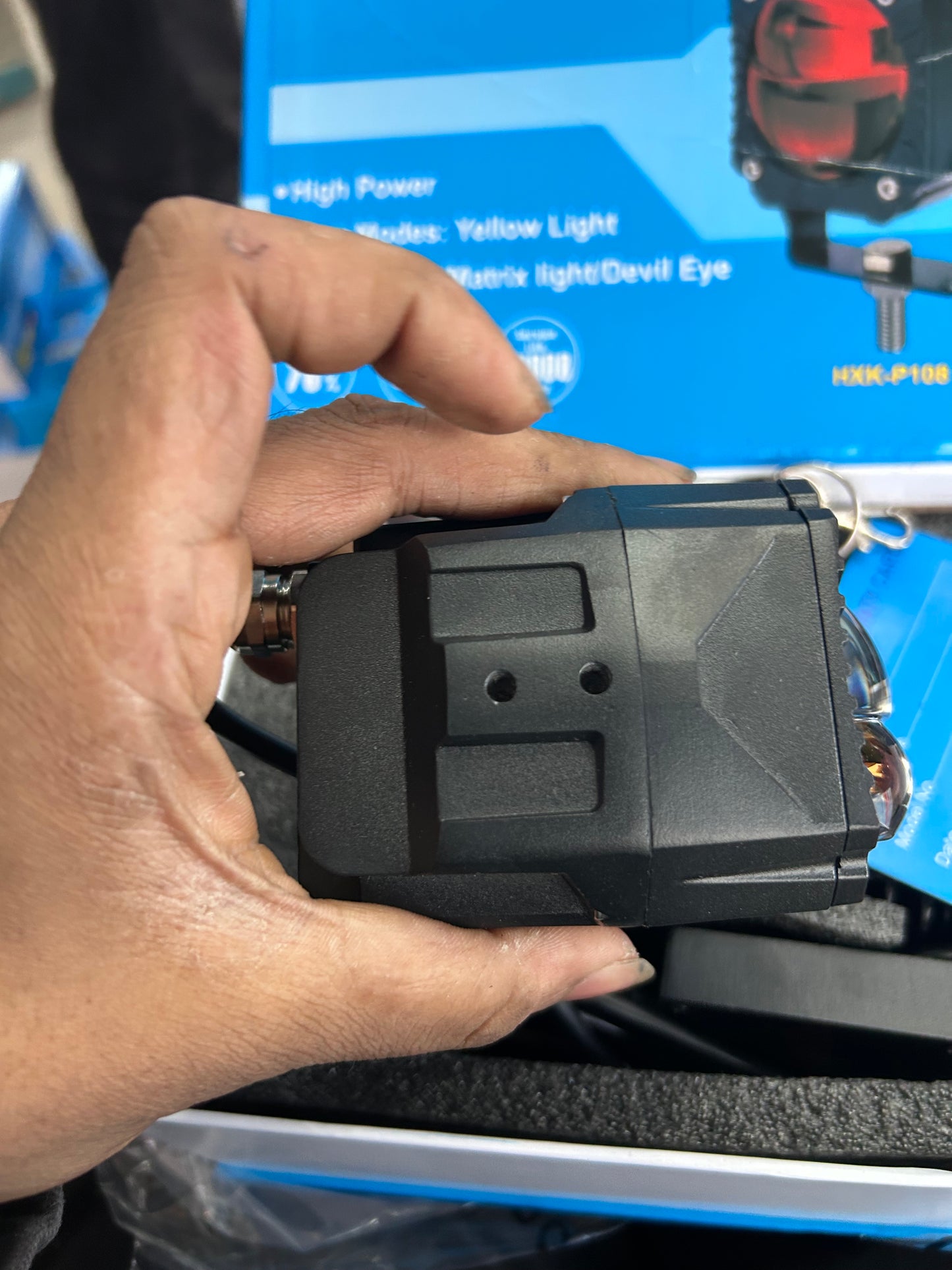 LIU HJG HXK-P108 Guerrilla/Gorilla projector fog light with 4 modes: Yellow/White/Matrix/Devil Eye. Universal fit.