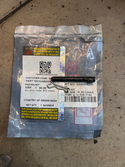 Royal Enfield KAB00083/A – OEM Front Brake Caliper Pad Pin Kit for Classic 350 Reborn, Meteor 350 & New Bullet 350 (J-Series)