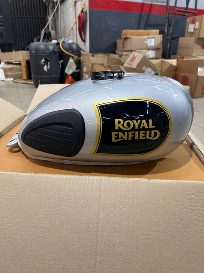 Royal Enfield Classic 350 UCE BS4 Silver Fuel Tank with Sticker – 826070