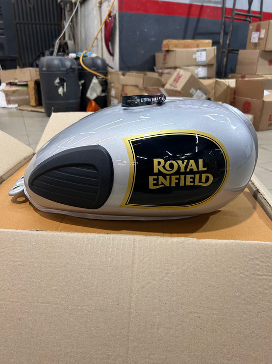 Royal Enfield Classic 350 UCE BS4 Silver Fuel Tank with Sticker – 826070