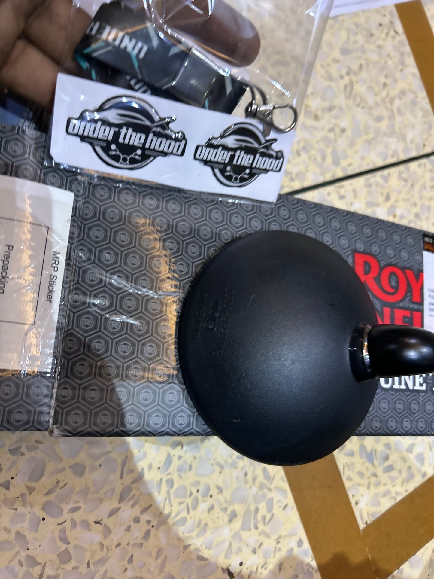 Royal Enfield RAL00274/E – Right-Hand Black Rear-View Mirror (RH) for Hunter 350, Meteor 350 BS6 & UK Euro-V Variants
