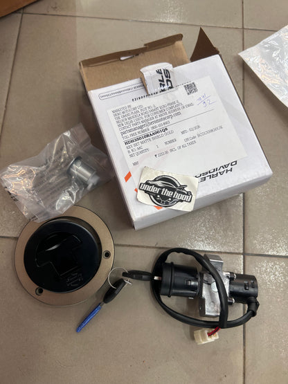 Harley-Davidson X440 / 440X Genuine Key Set – Matte Shield Gold – HDH35010RAA001QS – Fuel Tank Cap + Ignition Switch Lock Set